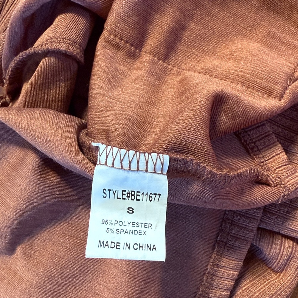 Papermoon Chestnut Ribbed cropped jacket - Picture 7 of 8